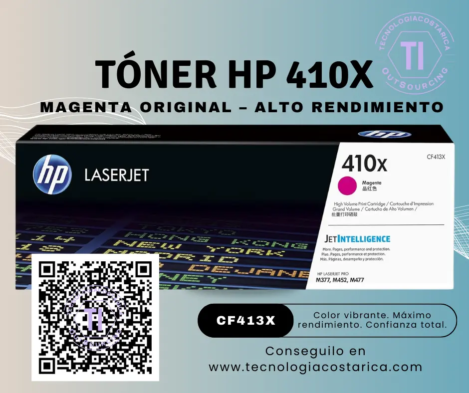 Tóner HP 410X - Alto rendimiento - magenta